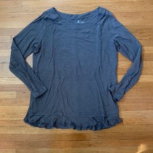 Womens Long Sleeve Top with Ruffle